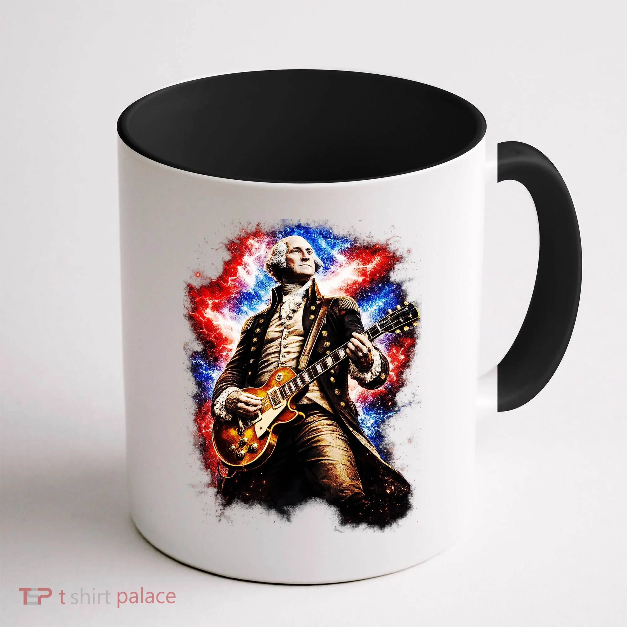 George Washington Playing Guitar Coffee Mug