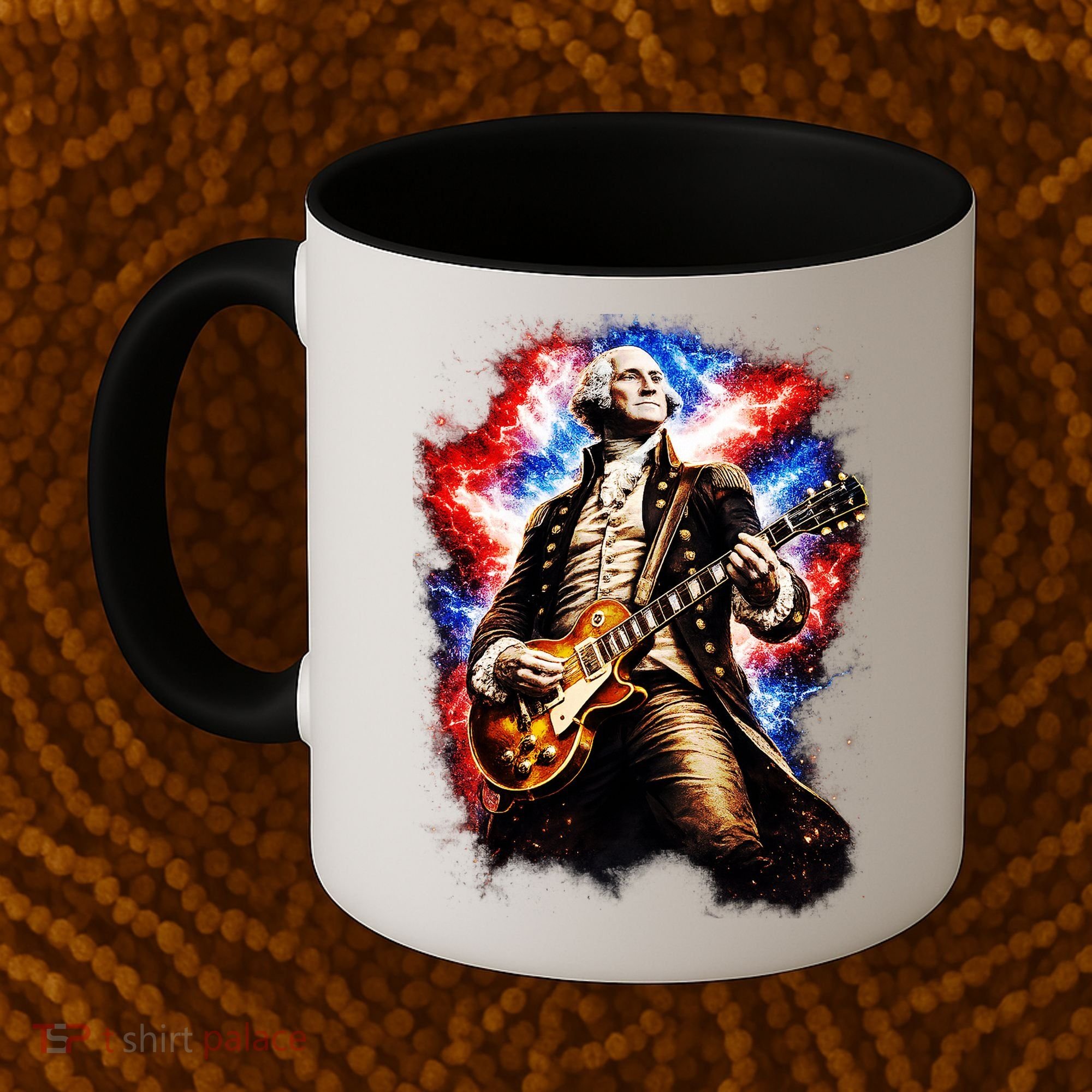 George Washington Playing Guitar Coffee Mug