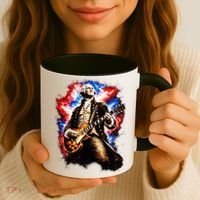 George Washington Playing Guitar Coffee Mug thumb 3