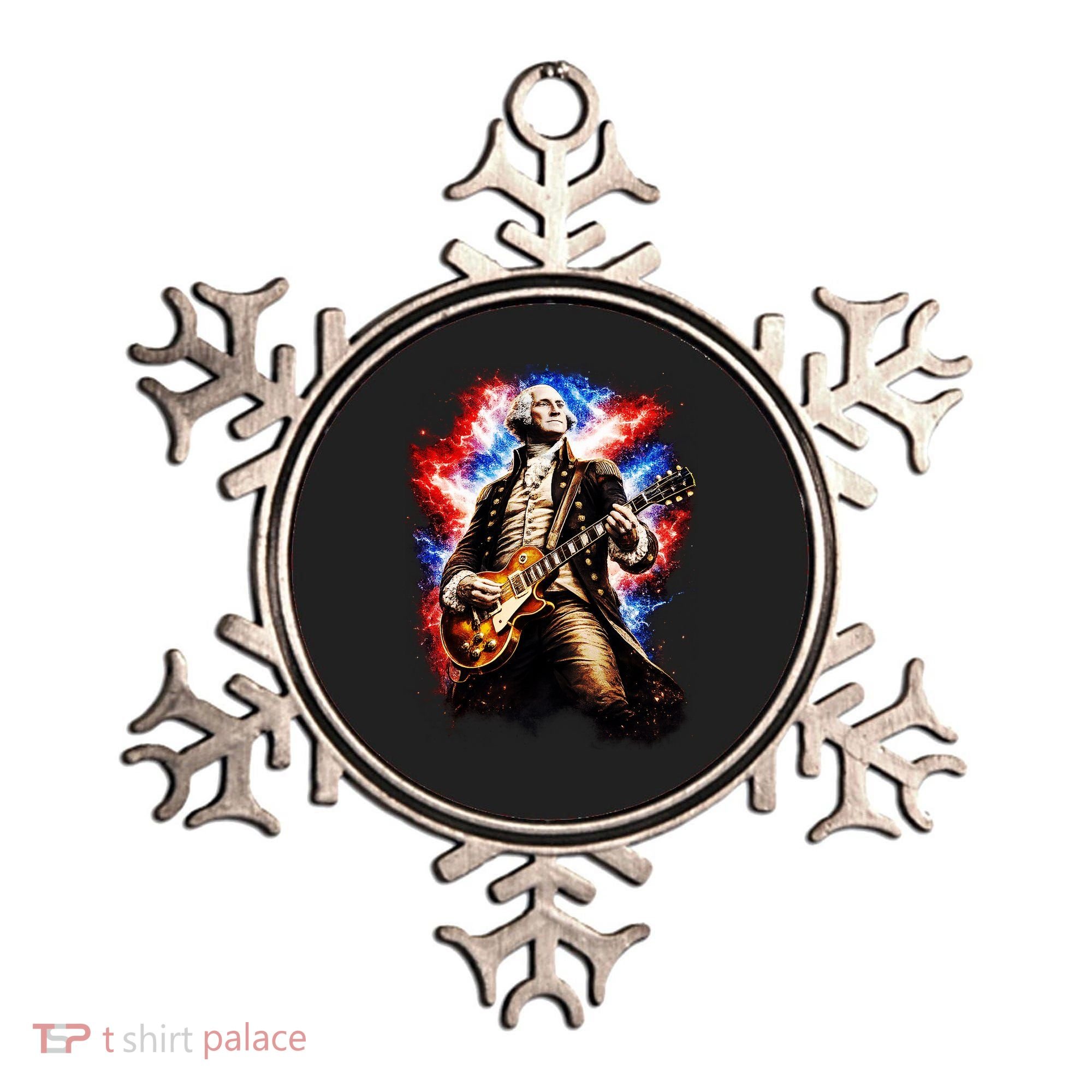George Washington Playing Guitar Ornament