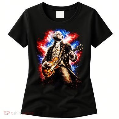 George Washington Playing Guitar Women's T-Shirt