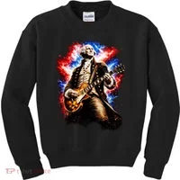 George Washington Playing Guitar Kids Sweatshirt thumb 0