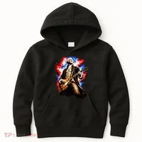 George Washington Playing Guitar Kids Hoodie thumb 0