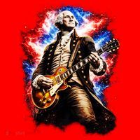 George Washington Playing Guitar Santa Hat thumb 1