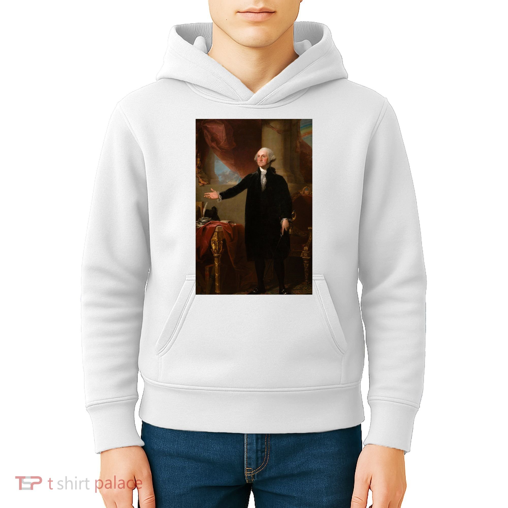 George Washington Portrait Kids Hoodie