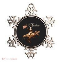 George Washington Riding A Tyrannosaurus Rex Merica Ornament thumb 0