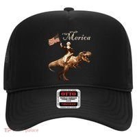 George Washington Riding A Tyrannosaurus Rex Merica Hat thumb 0