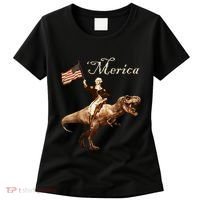 George Washington Riding A Tyrannosaurus Rex Merica Women's T-Shirt thumb 0