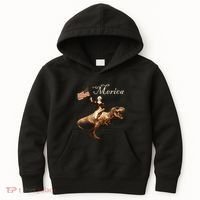 George Washington Riding A Tyrannosaurus Rex Merica Kids Hoodie thumb 0
