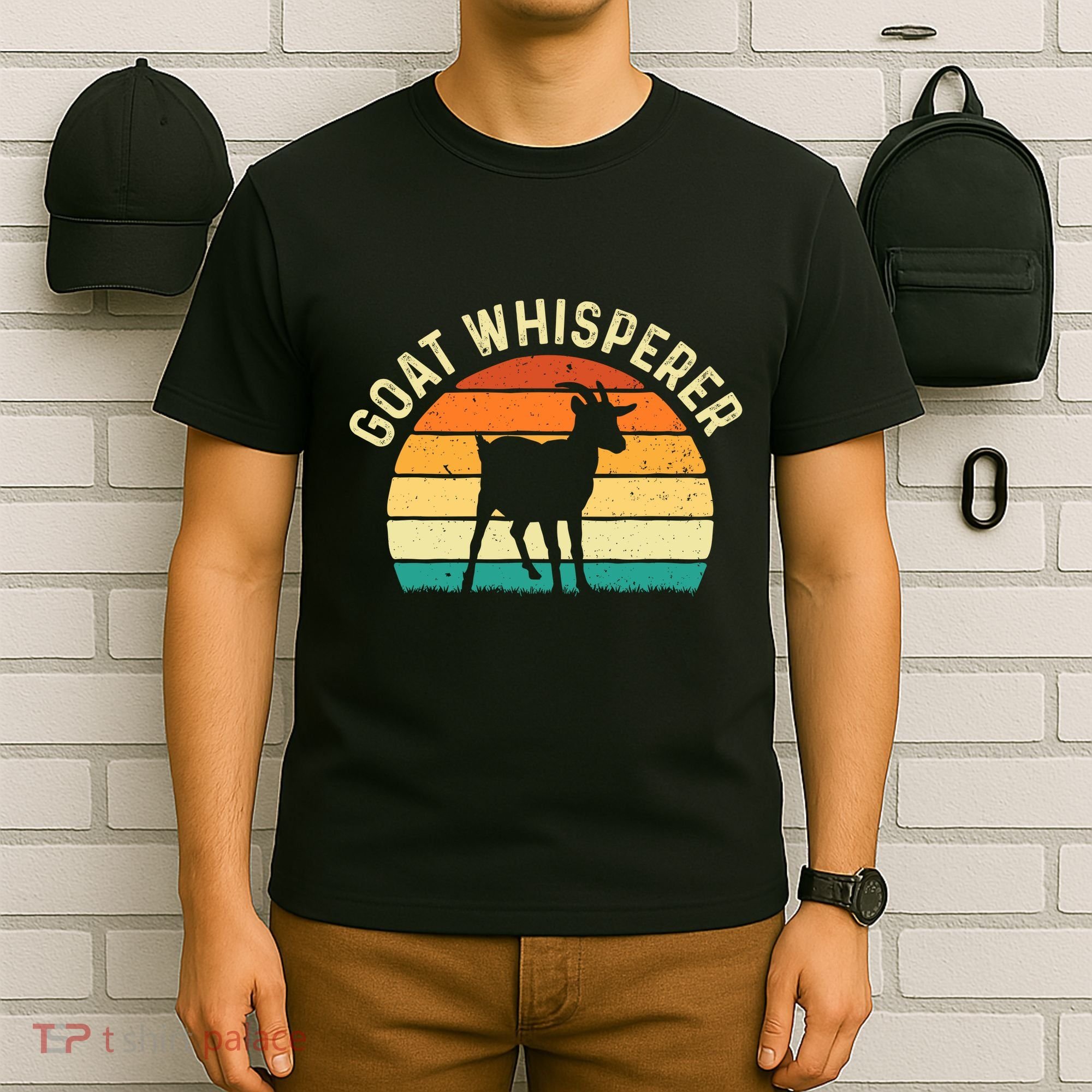 Goat Whisperer Retro Vintage Animal Lover Farmer Rancher T-Shirt