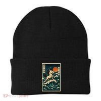 Galloping Waves Retro Japanese Surfing Horse Adventure Beanie thumb 0