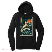 Galloping Waves Retro Japanese Surfing Horse Adventure Women's Hoodie thumb 0