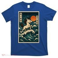 Galloping Waves Retro Japanese Surfing Horse Adventure T-Shirt thumb 0