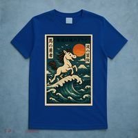 Galloping Waves Retro Japanese Surfing Horse Adventure T-Shirt thumb 5