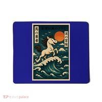 Galloping Waves Retro Japanese Surfing Horse Adventure Mousepad thumb 0