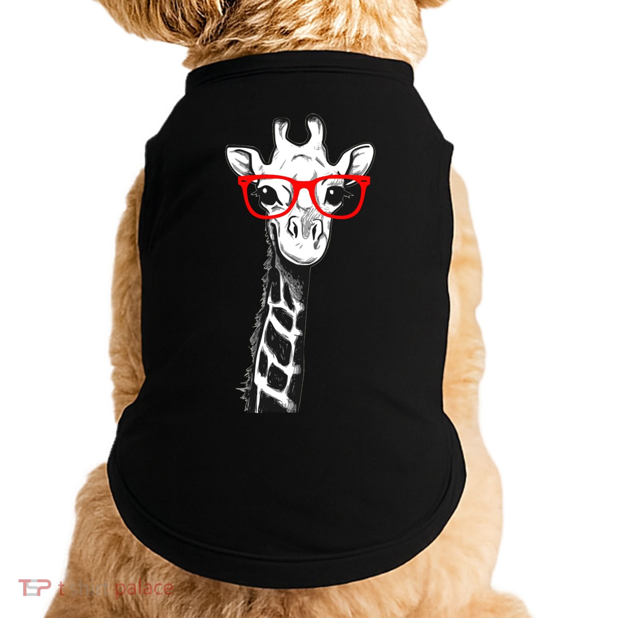 Giraffe With Red Glasses Gift For Zoo Animal Lovers Gift Doggie Tank