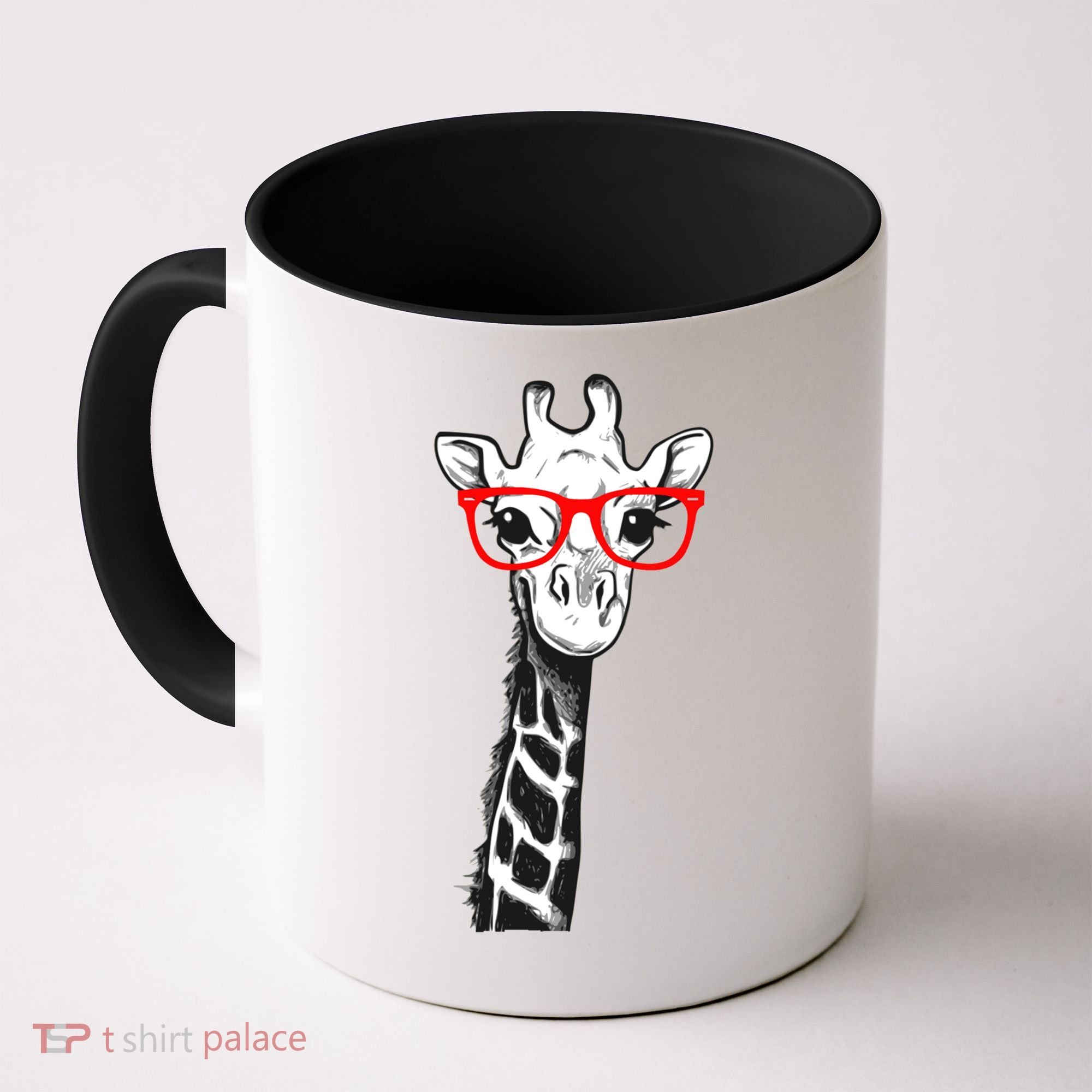 Giraffe With Red Glasses Gift For Zoo Animal Lovers Gift Coffee Mug