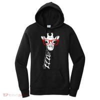 Giraffe With Red Glasses Gift For Zoo Animal Lovers Gift Women's Hoodie thumb 0