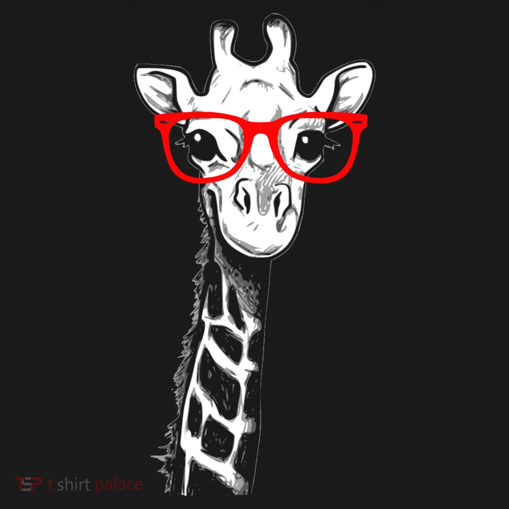 Giraffe With Red Glasses Gift For Zoo Animal Lovers Gift Women's Hoodie