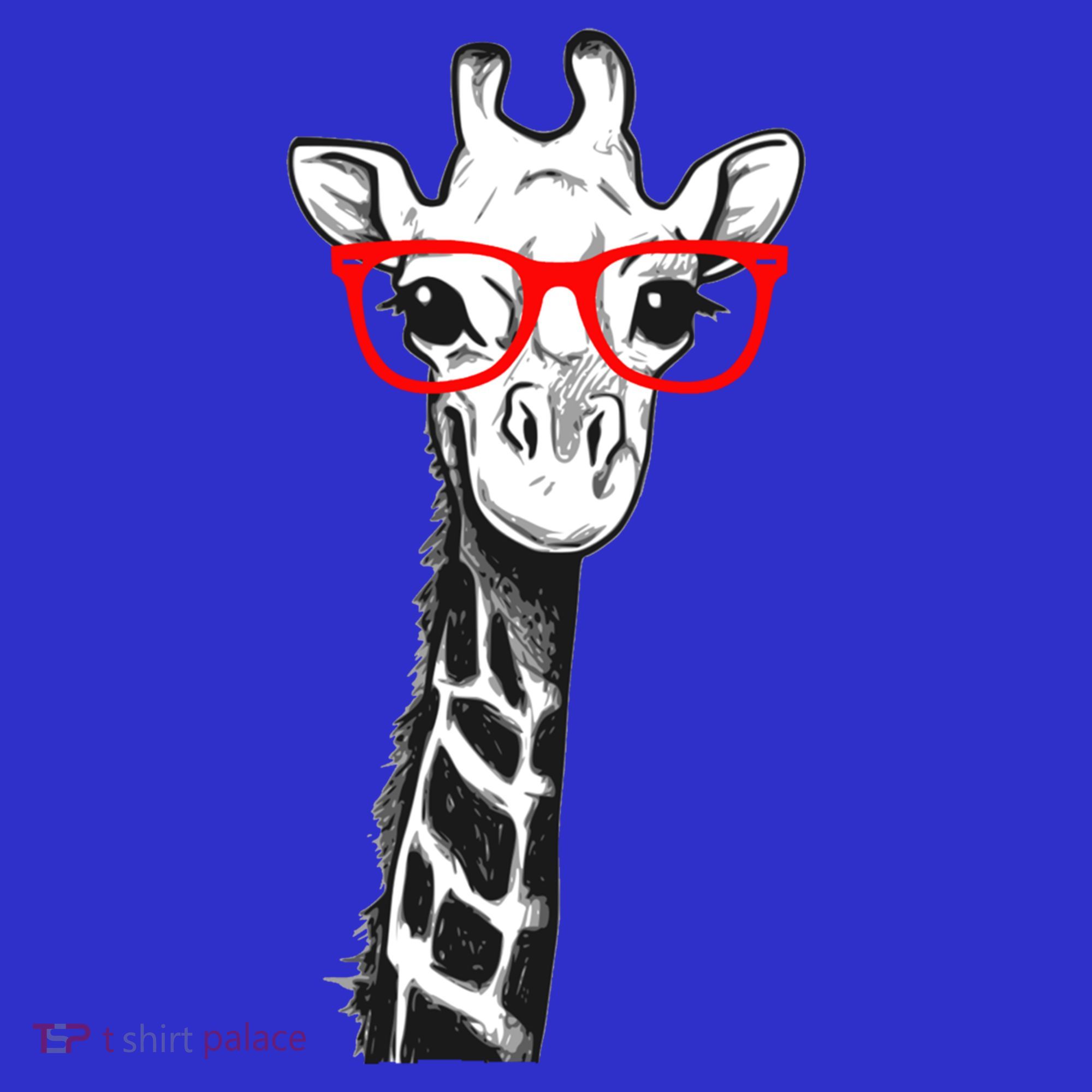 Giraffe With Red Glasses Gift For Zoo Animal Lovers Gift Apron
