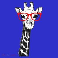 Giraffe With Red Glasses Gift For Zoo Animal Lovers Gift Coaster thumb 2