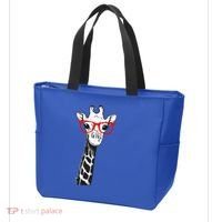 Giraffe With Red Glasses Gift For Zoo Animal Lovers Gift Tote Bag thumb 3