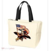 George Washington Riding A Bald Eagle Patriotic Tote Bag thumb 3