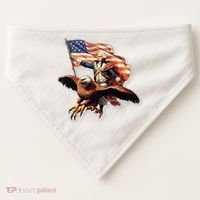 George Washington Riding A Bald Eagle Patriotic USA-Made Doggie Bandana thumb 0