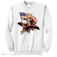 George Washington Riding A Bald Eagle Patriotic Sweatshirt thumb 0