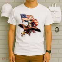 George Washington Riding A Bald Eagle Patriotic T-Shirt thumb 6