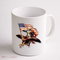 George Washington Riding A Bald Eagle Patriotic Coffee Mug thumb 1