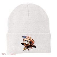 George Washington Riding A Bald Eagle Patriotic Beanie thumb 0