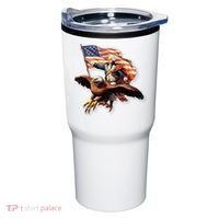 George Washington Riding A Bald Eagle Patriotic Tumbler thumb 0