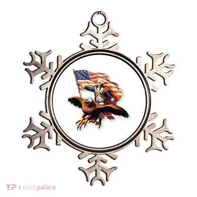 George Washington Riding A Bald Eagle Patriotic Ornament
