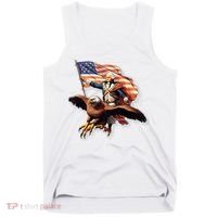 George Washington Riding A Bald Eagle Patriotic Tank Top thumb 0