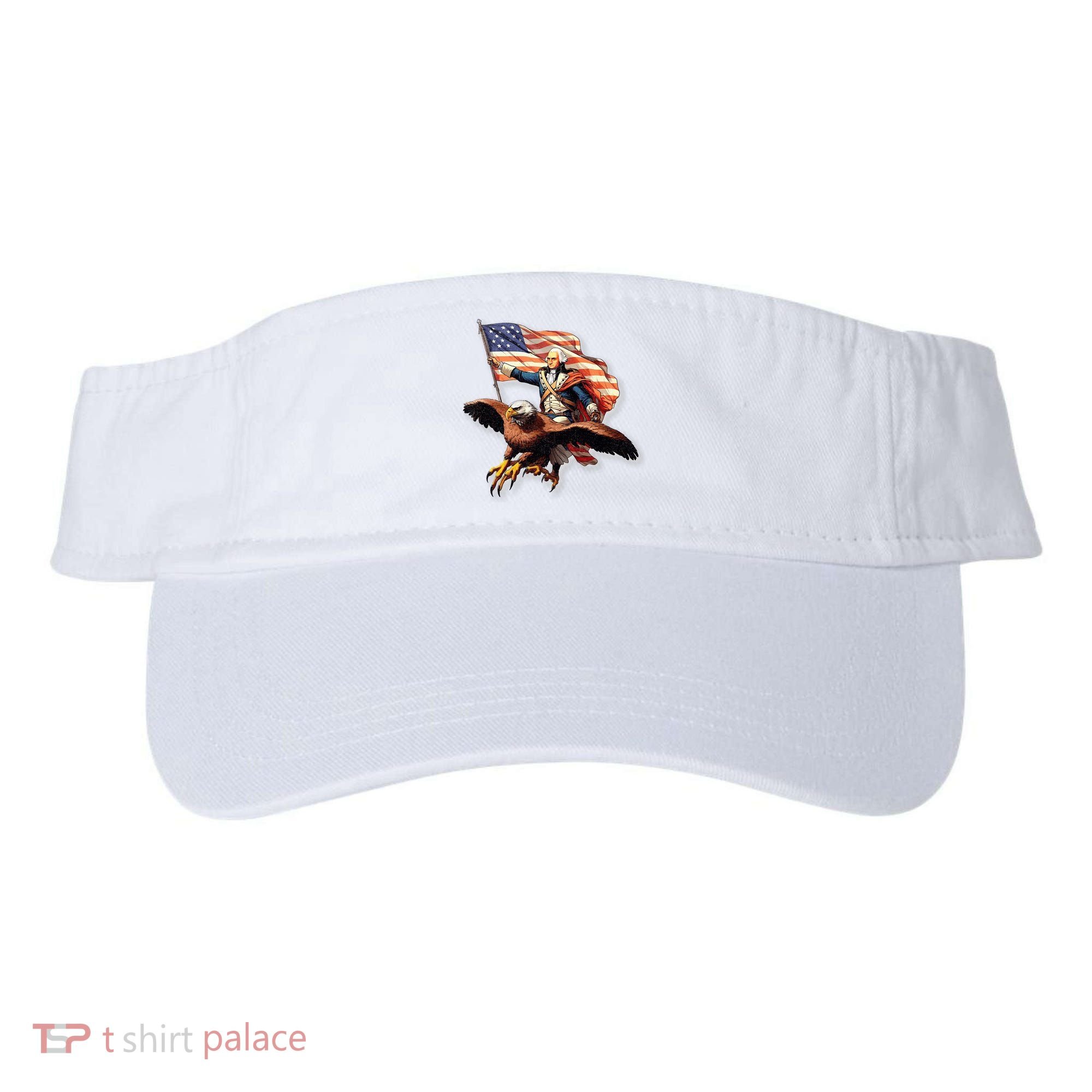George Washington Riding A Bald Eagle Patriotic Visor