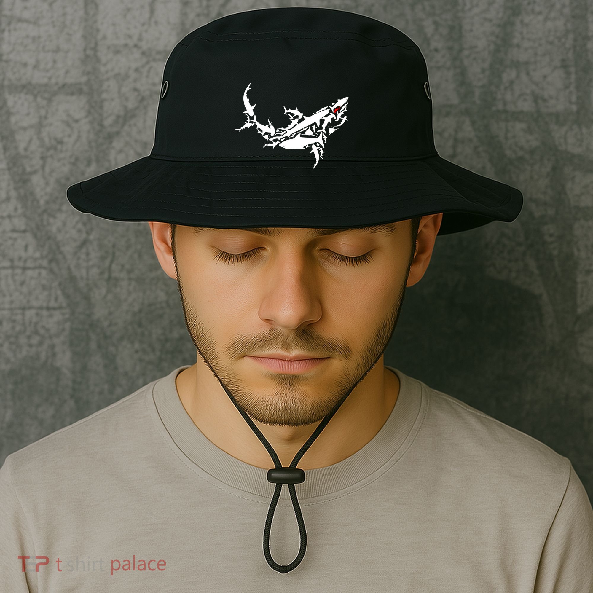 Great White Shark Marine Ocean Shark Gift Bucket Hat
