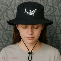 Great White Shark Marine Ocean Shark Gift Bucket Hat thumb 3