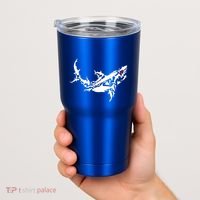 Great White Shark Marine Ocean Shark Gift Tumbler thumb 2