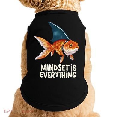 Goldfish With Shark Fin Costume Illustration Doggie Tank