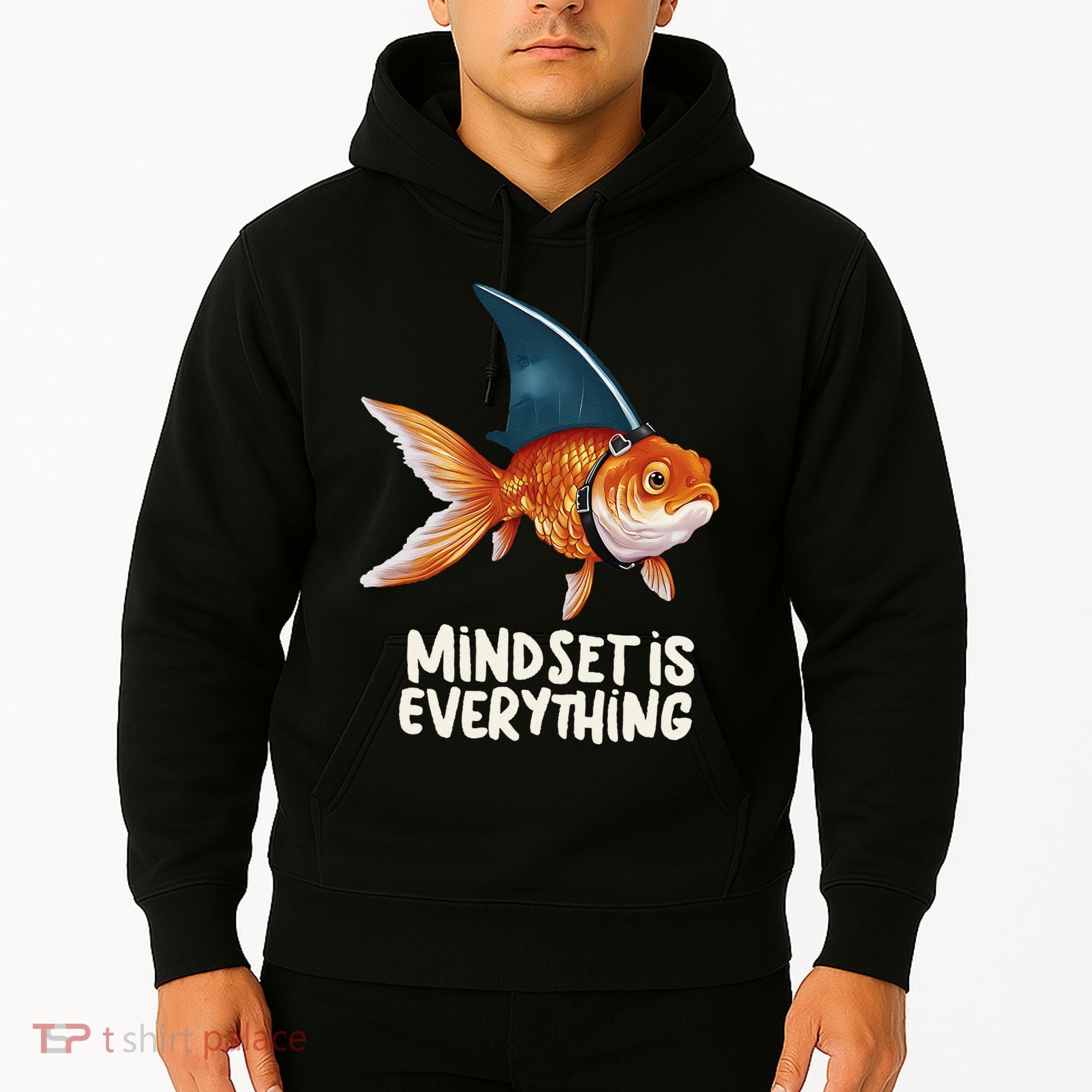 Goldfish With Shark Fin Costume Illustration Hoodie