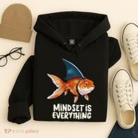 Goldfish With Shark Fin Costume Illustration Hoodie thumb 4