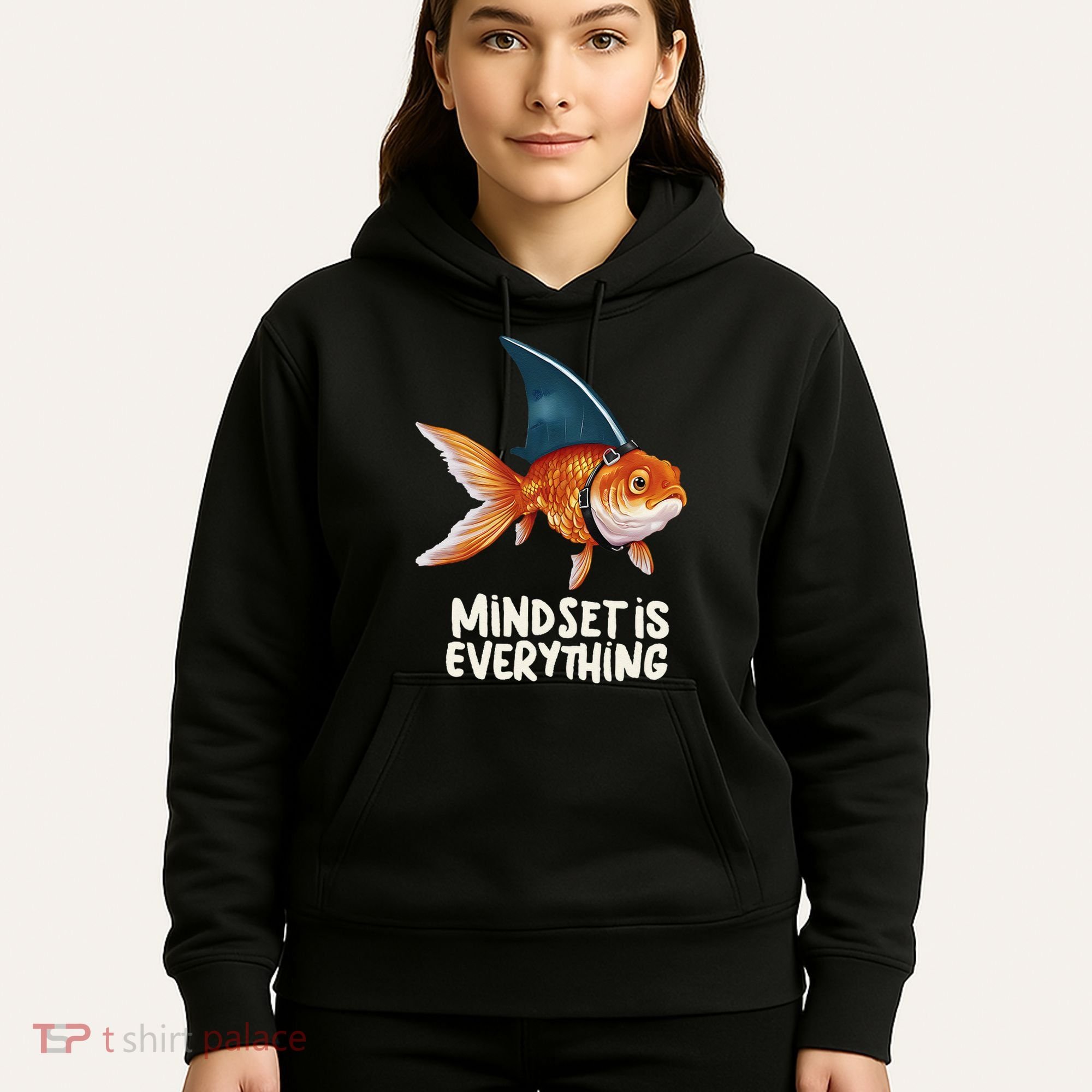 Goldfish With Shark Fin Costume Illustration Hoodie