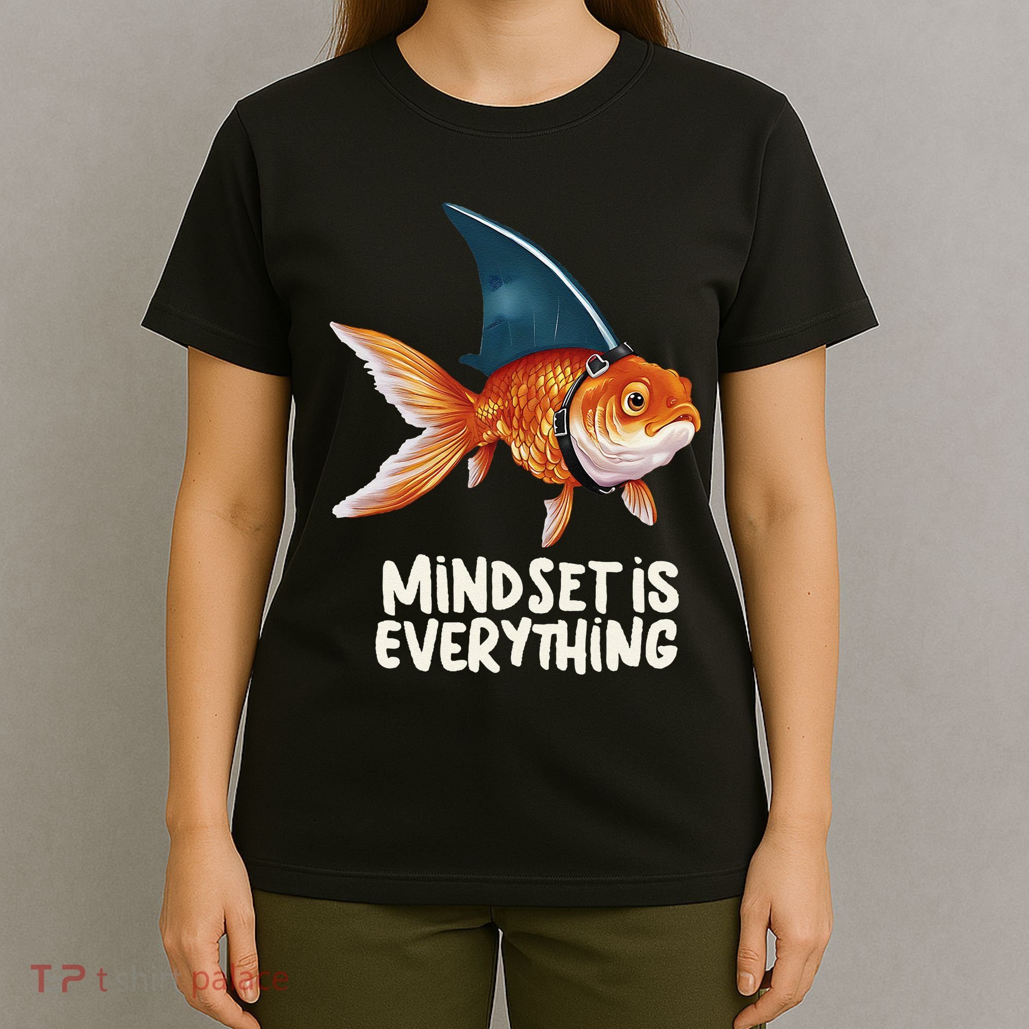 Goldfish With Shark Fin Costume Illustration T-Shirt