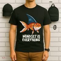 Goldfish With Shark Fin Costume Illustration T-Shirt thumb 6
