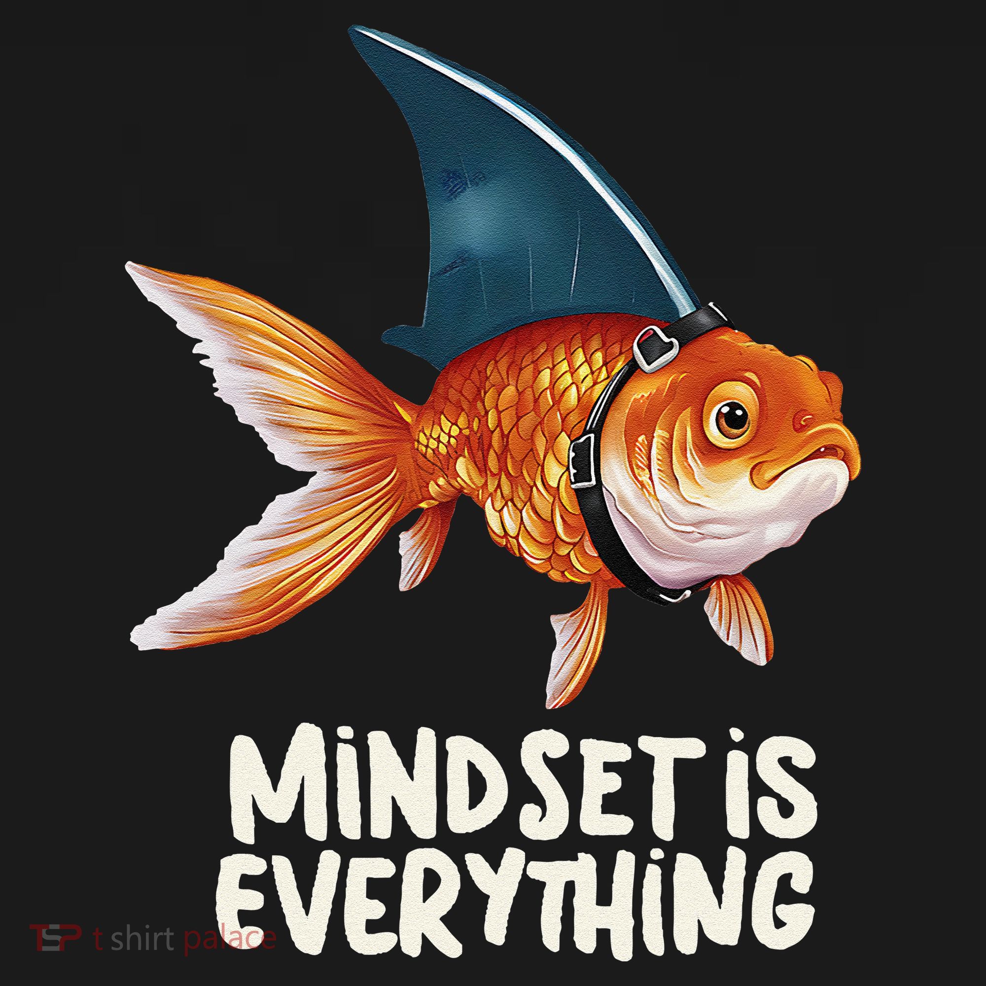 Goldfish With Shark Fin Costume Illustration T-Shirt