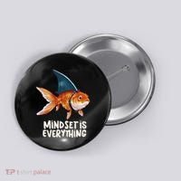 Goldfish With Shark Fin Costume Illustration Button thumb 0