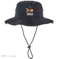 Goldfish With Shark Fin Costume Illustration Bucket Hat thumb 0