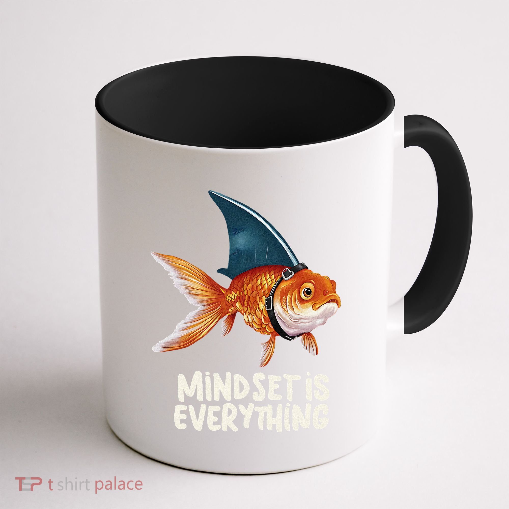 Goldfish With Shark Fin Costume Illustration Coffee Mug