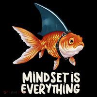 Goldfish With Shark Fin Costume Illustration Ornament thumb 1